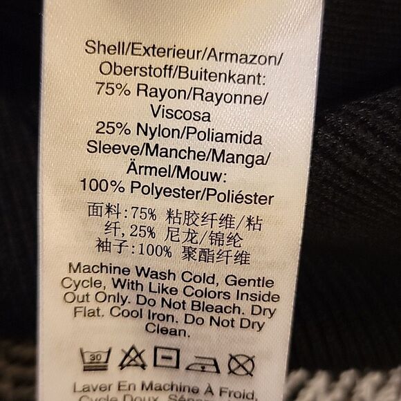 DKNY Black Sweater Silky Sleeves Sz XL - Picture 10 of 10